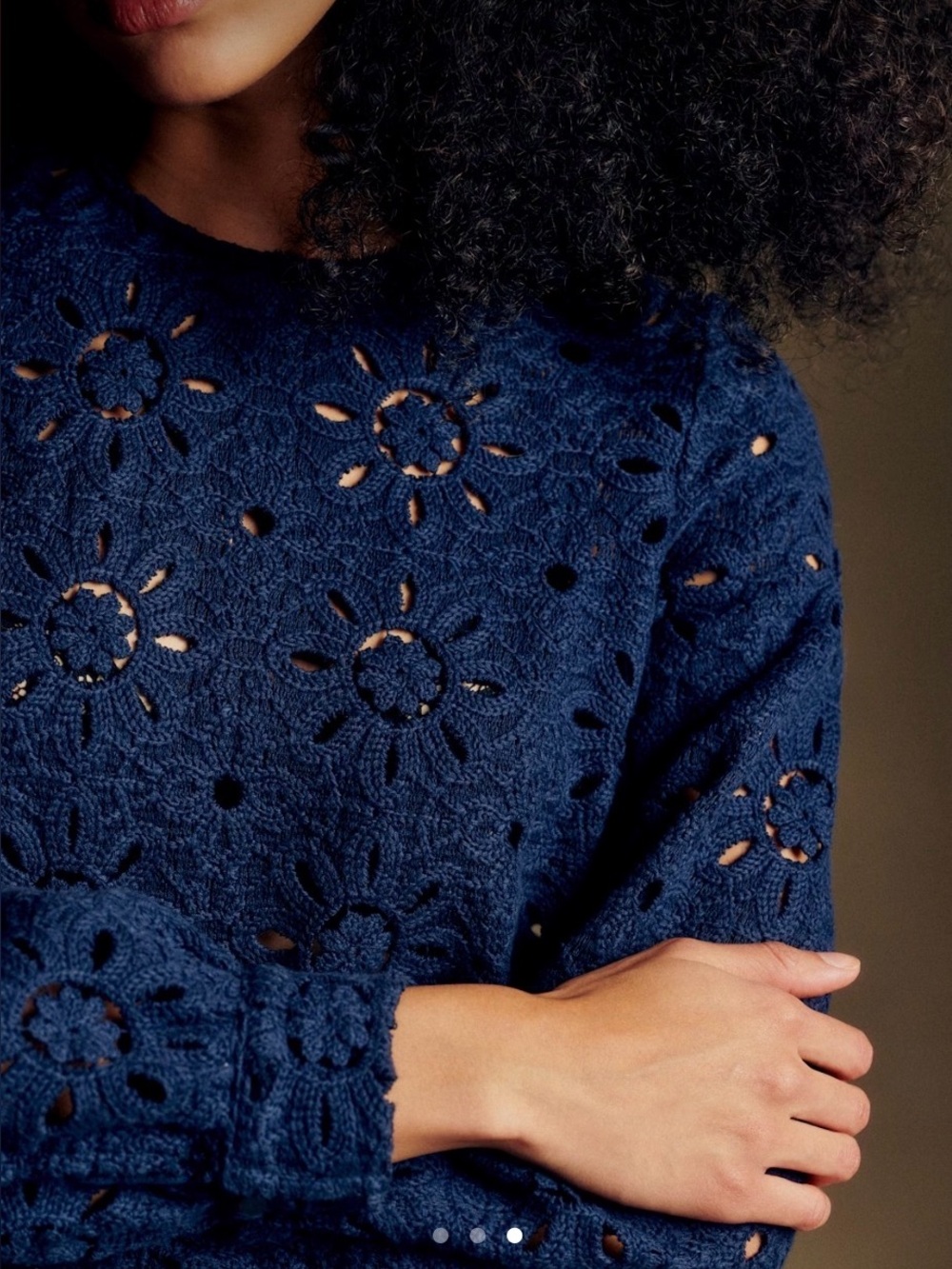 Sezane Jesse in Blue Crochet - 40